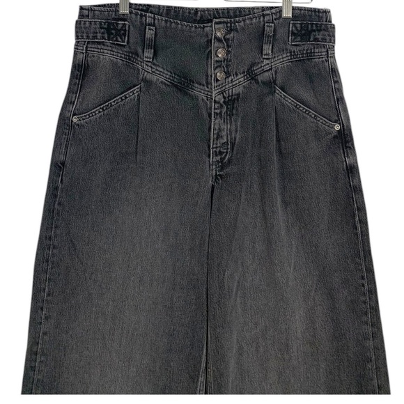 Free People We The Free Super Sweeper Wide Leg Jeans Size Medium - Picture 5 of 12